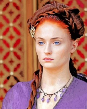 beautiful sansa stark paint by number