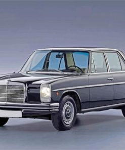 black mercedes benz w114 paint by number