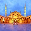 blue mosque Turkey paint by number