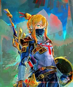 Breath Of The Wild Sheik paint by numbers