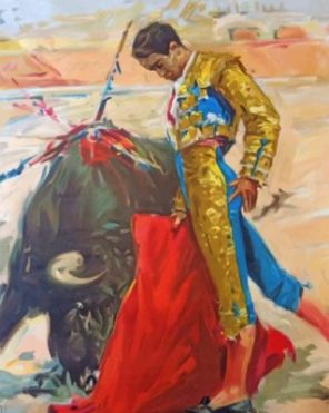 Bullfighter Art Paint by numbers