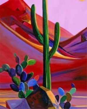 Cactus Maynard Dixon paint by numbers