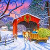 christmmas-Vermont-Covered-Bridge-paint-by-number