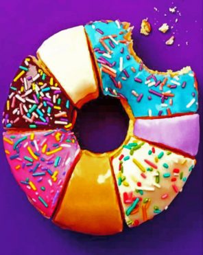 Colorful Donut paint by numbers