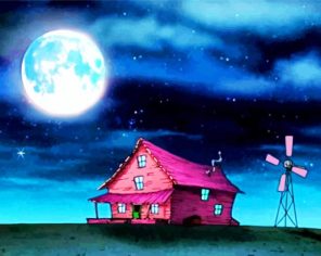 courage-the-cowardly-dog-House-At-Night-paint-by-numbers