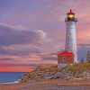 Aesthetic Crisp Point Lighthouse Paint by numbers