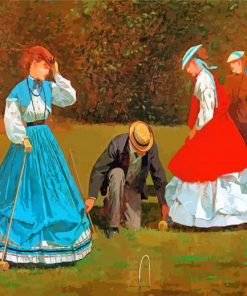 Croquet Scene Winslow Homer paint by number