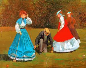 Croquet Scene Winslow Homer paint by number