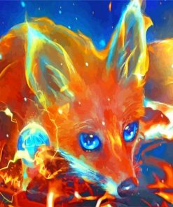 cute Fire Fox paint by numbers