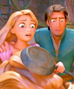 Cute Rapunzel And Flynn Rider paint by numbers