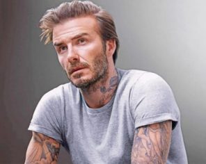 Footballer David Beckham paint by numbers