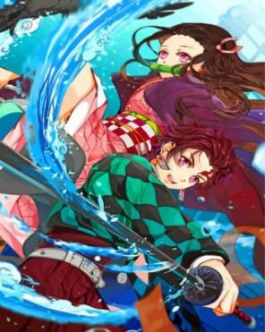 Nezuko And Tanjiro paint by numbers