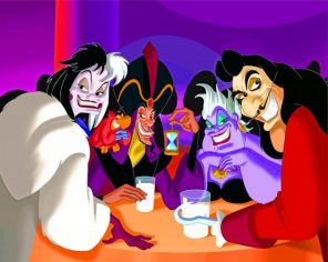 disney villains paint by number