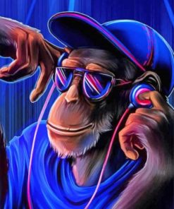 Dj Monkey paint by numbers