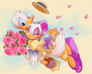 Donald And Daisy Art paint by nulmbers