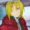 edward elric under an umbrella paint by numbers