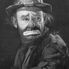 Emmett Kelly black and white paint by numbers