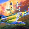 Flying Spitfires Planes paint by numbers