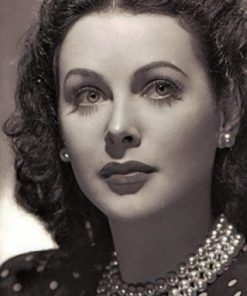 Black And White Hedy Lamarr paint by numbers