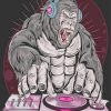 Gorilla DJ Music Party Paint by numbers