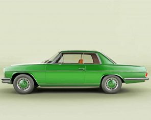 green mercedes benz w114 paint by numbers