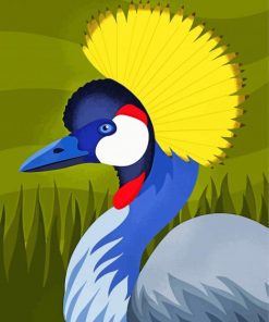 Grey Crowned Crane paint by numbers