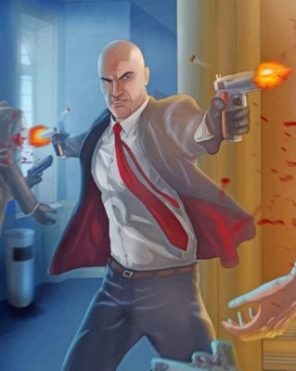 Hitman Video Game Paint by numbers