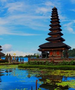 Indonesia Ulun Danu Beratan paint by numbers