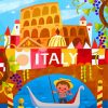 Italy Illustration paint by numbers