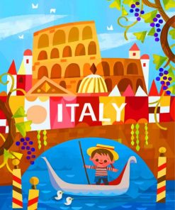 Italy Illustration paint by numbers