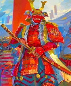 Japanese Samurai paint by number