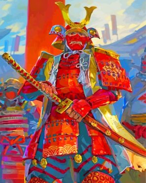 Japanese Samurai paint by number