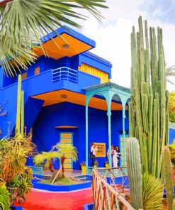 jardin majorelle marrakech paint by numbers