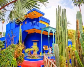 jardin majorelle marrakech paint by numbers