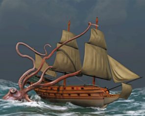 The Dangerous Kraken paint by numbers