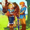 Link And Princess Zelda paint by numbers