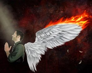 Lucifer Burning Wings paint by numbers