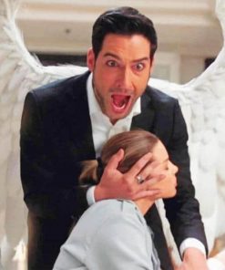 Lucifer Protecting Chloe Decker paint byy numbers