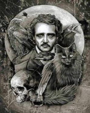 Mysterious Edgar Allan Poe paint by numbers