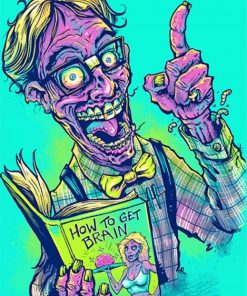 nerdy zombie paint by numbers