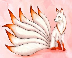 nine tailed fox Kitsune paint by numbers