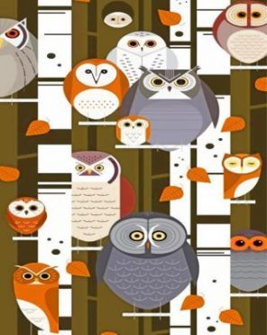 Owl Charley Harper Paint by numbers