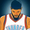 paul george Illustration paint by numbers