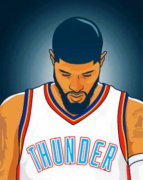 paul george Illustration paint by numbers