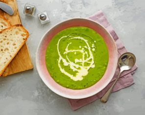 pea mint soup paint by number