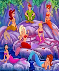 peter pan and the little mermaids paint by numbers