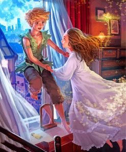 peter pan and wendy paint by number