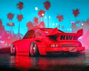 Porsche RWB Car paint by numbers