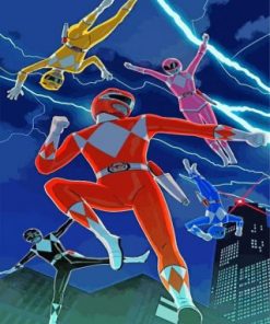 Power Rangers paint by numbers