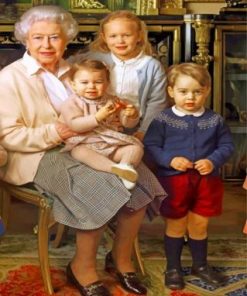 Queen Elizabeth And Her Family paint by numbers